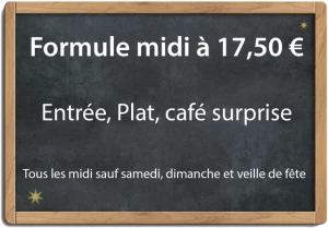 Ardoise Menu Restaurant gastronomique