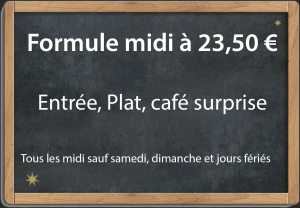 Ardoise Menu Restaurant gastronomique CERGY
