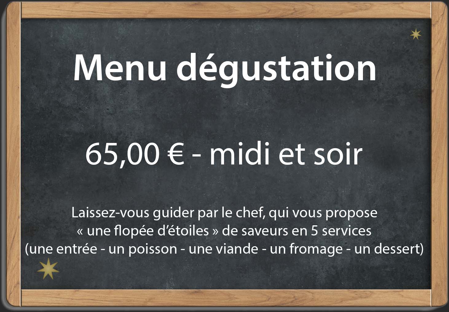 Menu dégustation - Restaurant gastronomique Cergy